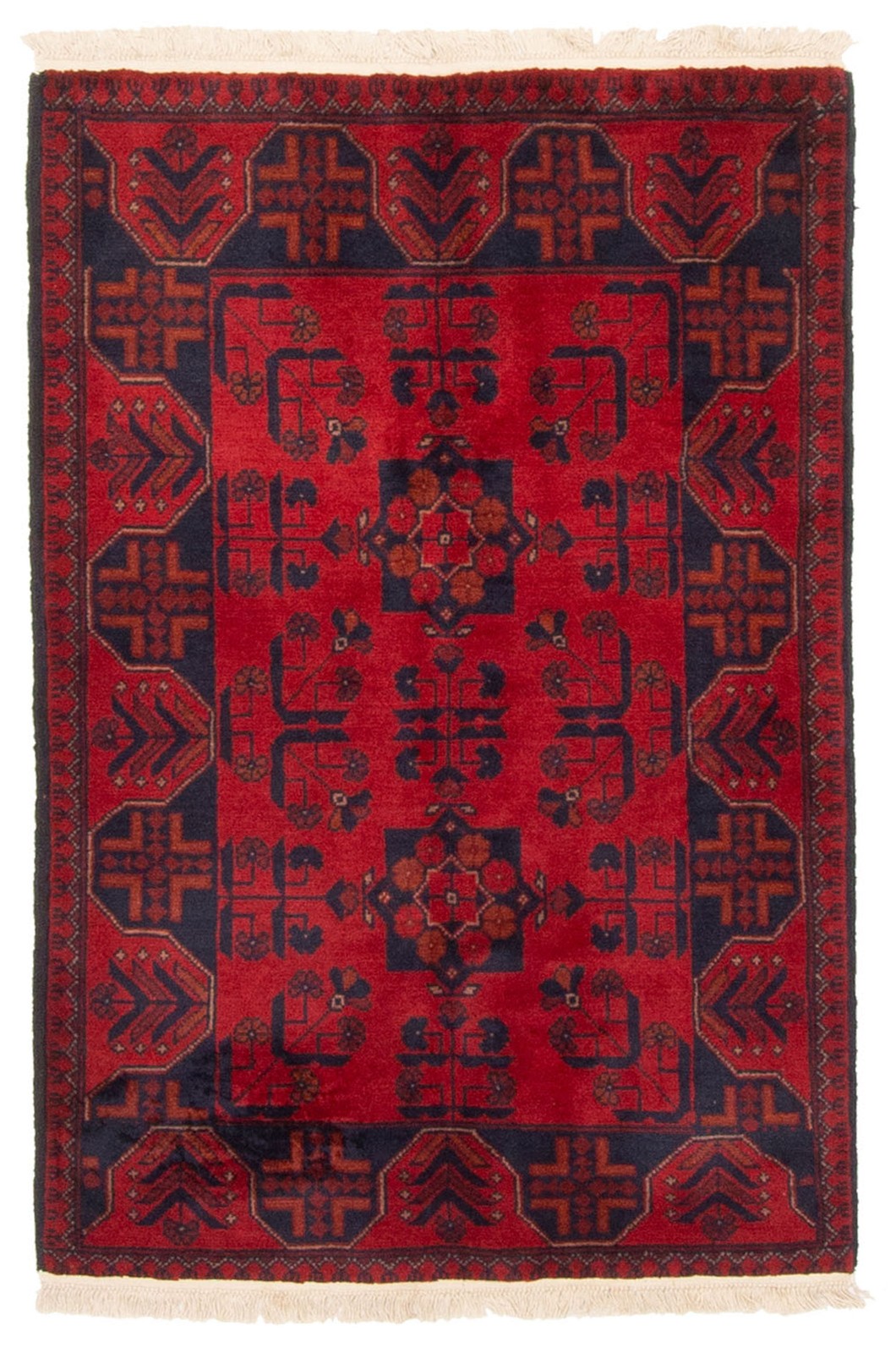 Traditional 2’8″ x 4’0″ Oriental Area Rug Hand-Knotted Wool Carpet