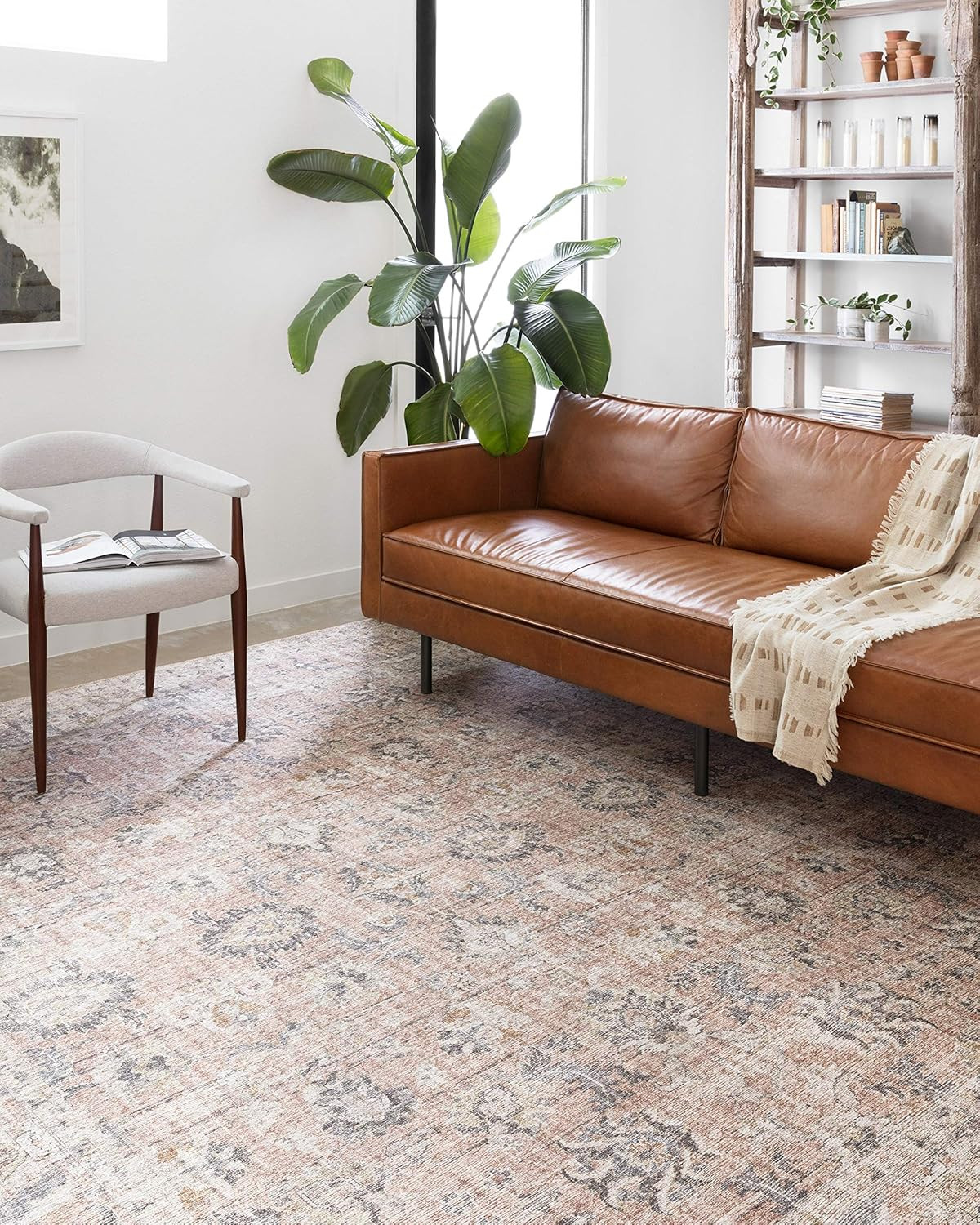 Loloi II Skye Collection SKY-01 Blush/Grey 2′-6″ X 7′-6″ Runner Rug