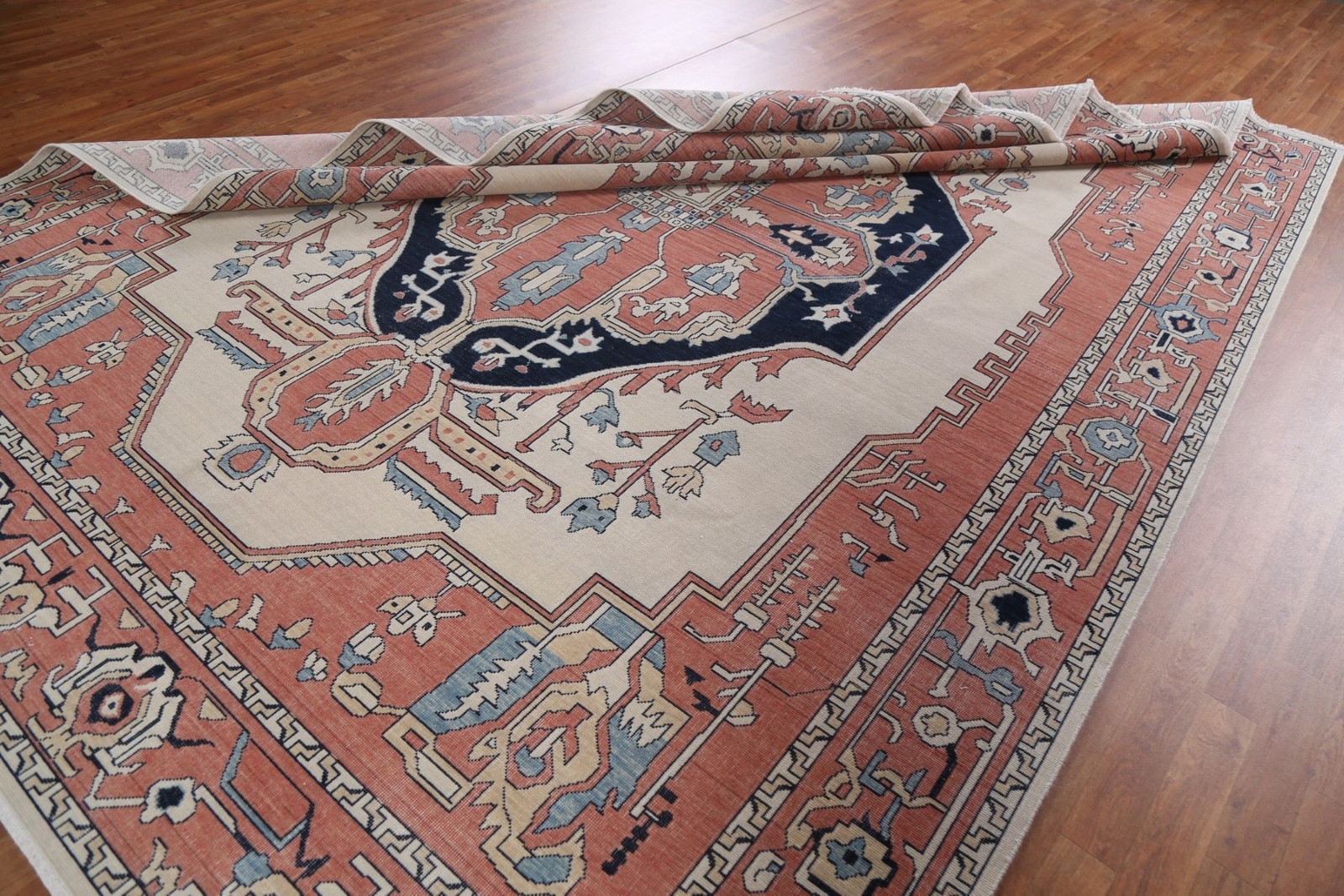 Medallion Design Traditional Wool Carpet Geometric Turkish Area Rug 9×12 Ft