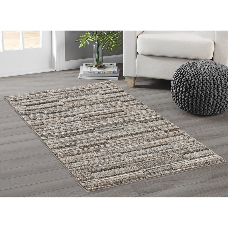 Pixel Indoor Accent Rug Non-Slip Stain Resistant Durable Polypropylene Thickness