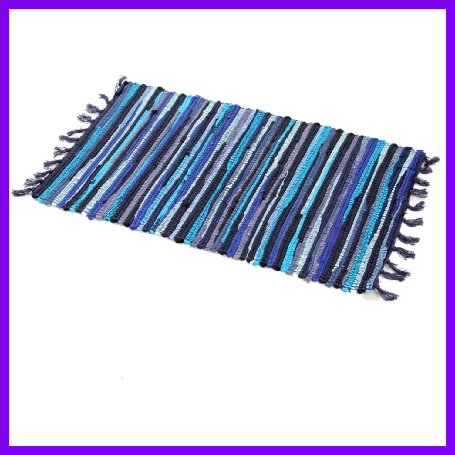 Chindi Rag Rug, Machine Washable Cotton Reversible Rag Rug Hand Woven Multi C…