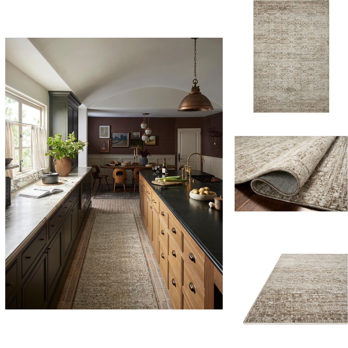 Loloi Amber Lewis Honora Collection HON-04 Bark/Dove 2′-0″ x 3′-4″ Accent Rug