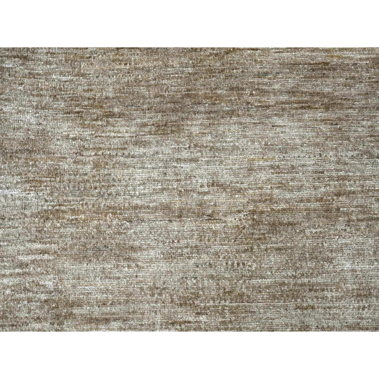 7’9″x7’9″ Brown Plain Solid Pattern Hand Knotted Ghazni Wool Round Rug 22096
