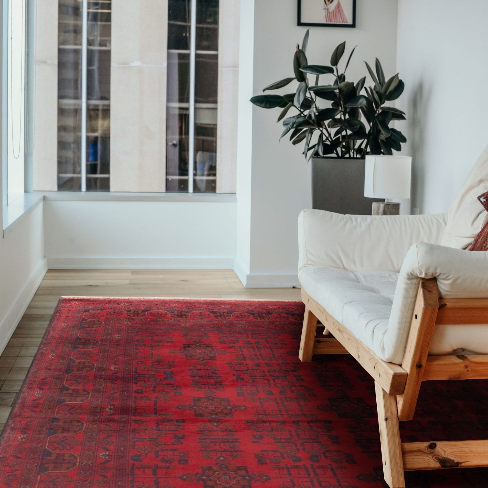 Hand Knotted Area Rug 5’1″ x 6’7″ Traditional Oriental Wool Carpet