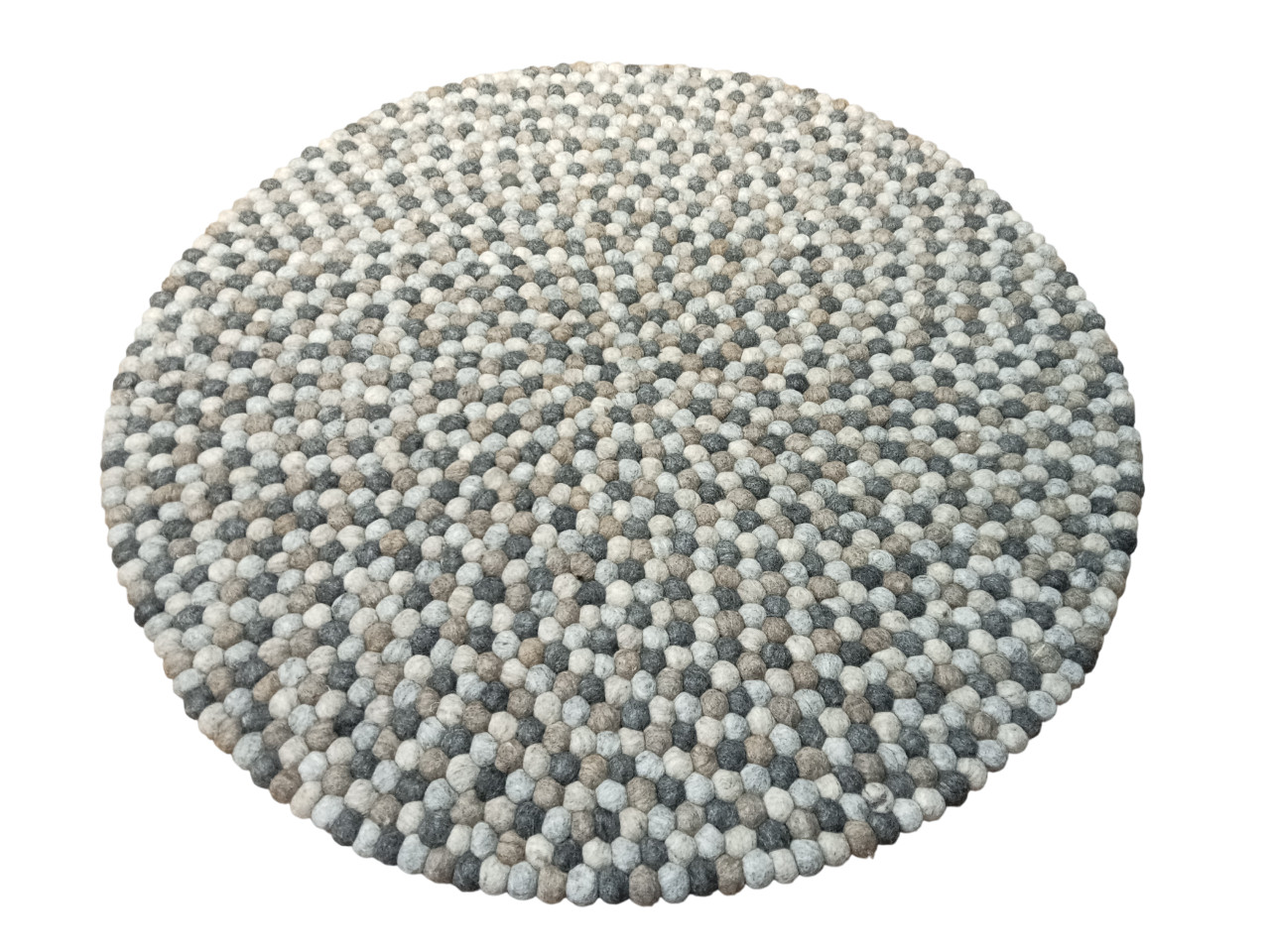 100cm Round Felt Ball Rug 100% New Zealand Wool Handfelted Nepal Nursery Carpet