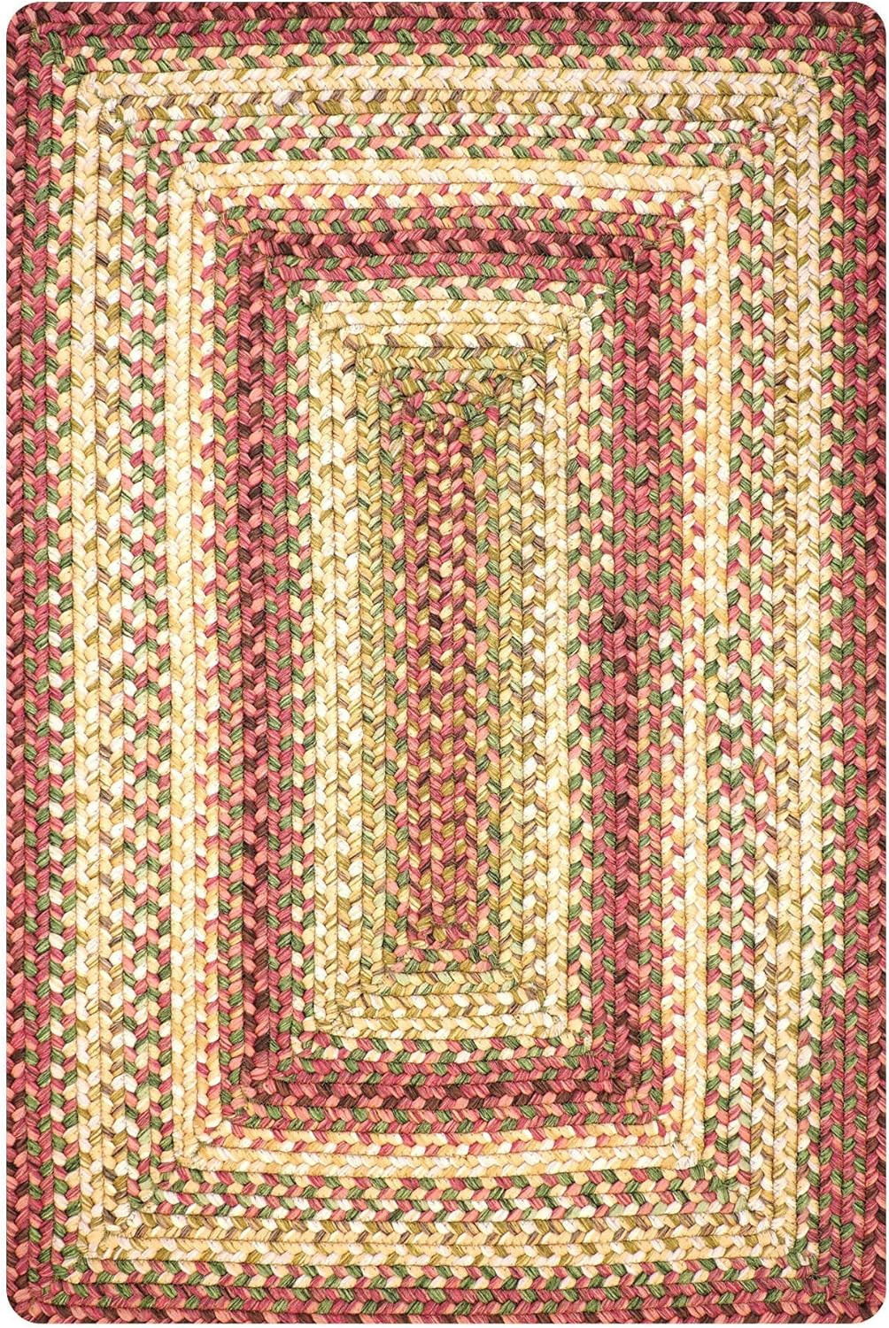 Barcelona Multicolor Braided Rug 20″x30″ – Washable & Waterproof for Indoor/Outd