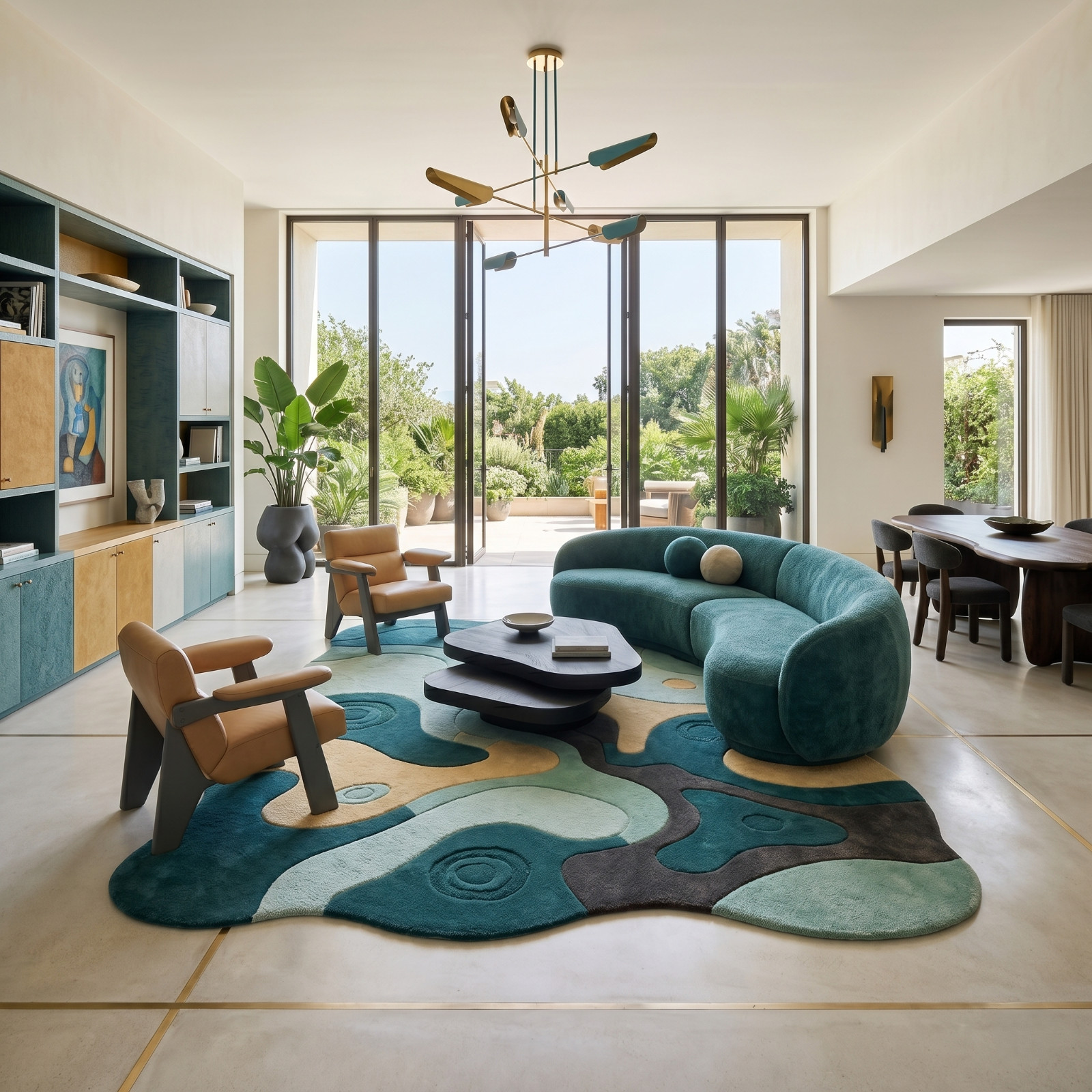8×10 Hand-Tufted Woolen Carpets Wooden Type Floor Living Room Comfy Area Rugs