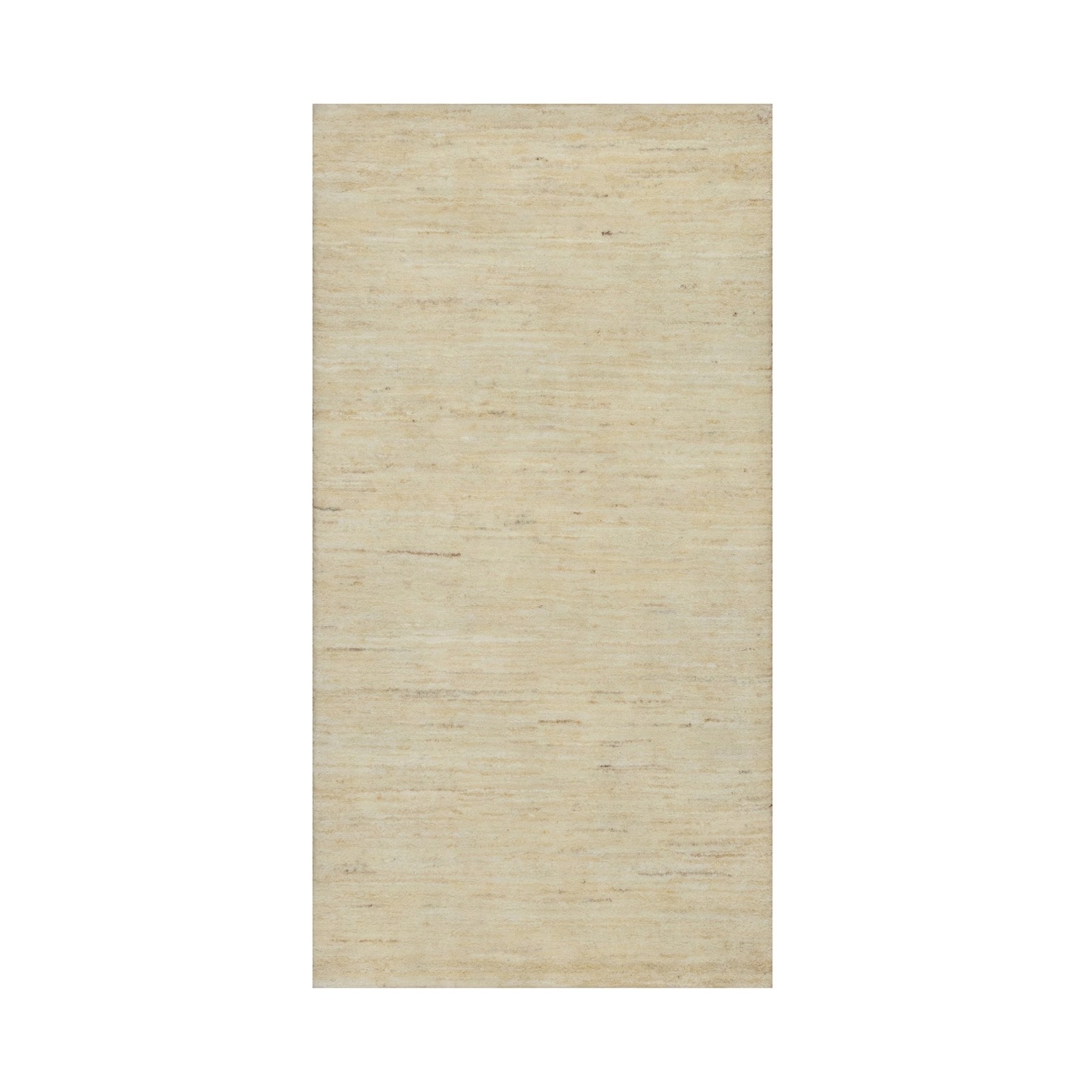 2’4″x4’6″ White Plain Design Modern Wool Hand Knotted Sample Mat Rug R91300