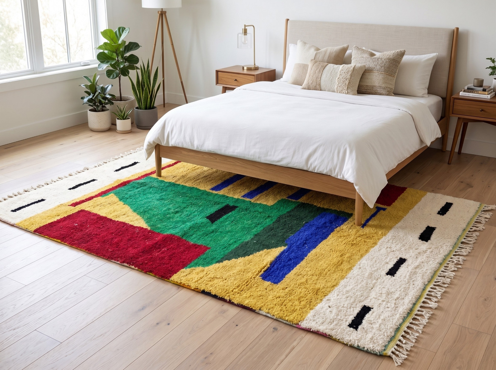 Handmade Moroccan Wool Rug Berber Abstract Boho Area Carpet Made to Order