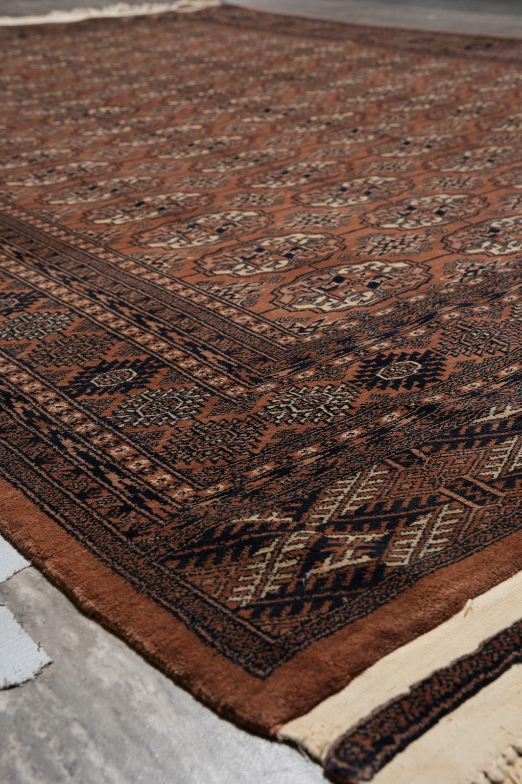 6.4 x 8.3 Rust Finer Bokhara Rug #PIX-23572