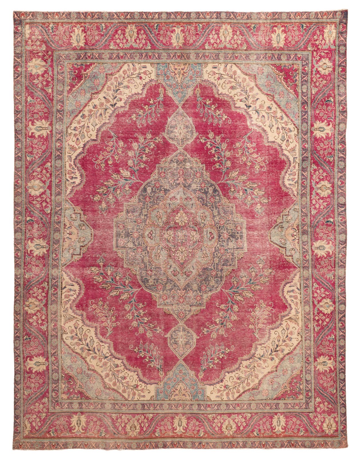 Traditional Vintage Hand-Knotted Area Rug 9’8″ x 12’6″ Oriental Wool Carpet