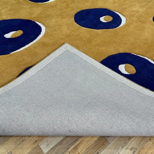 Rug wool hand area tufted plain carpet handmade solid modern rugs For Bedroom