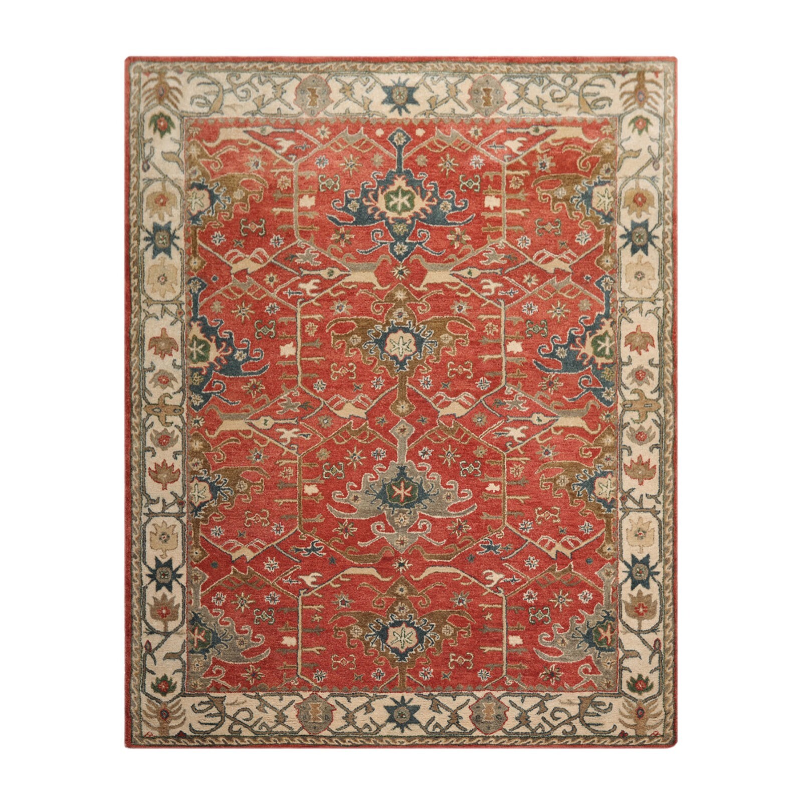 Multi Sizes Multi Color Handmade 100% Wool Arts & Crafts Oriental Area Rug