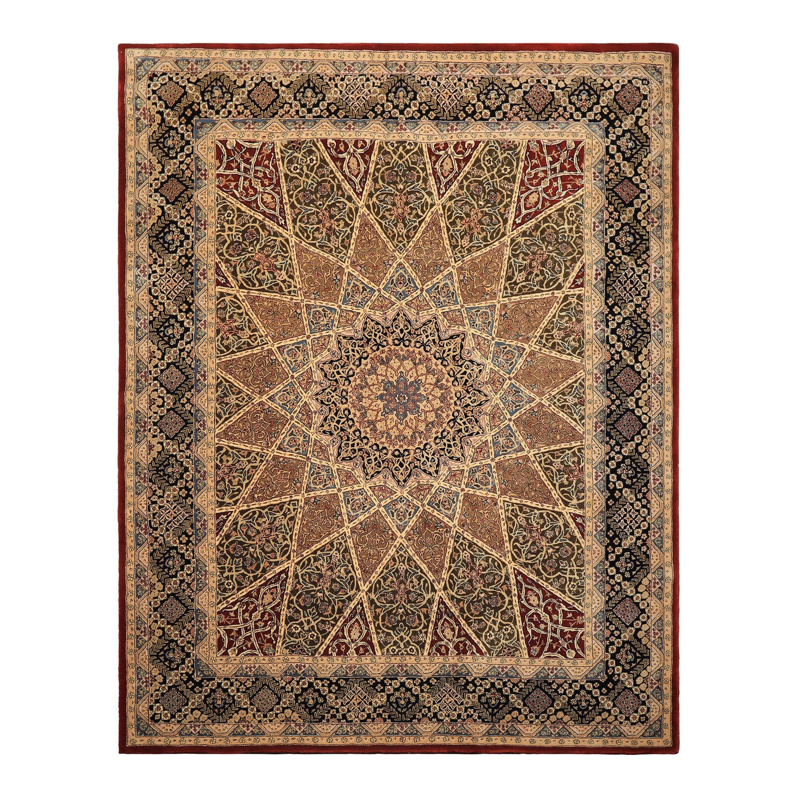 Nourison 7’9”x9’9” Hand Tufted Wool & Pure Silk Extreme dense Plush pile Rug