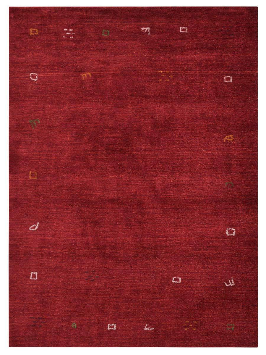 Hand Knotted Loom Silk Mix Area Rug Contemporary Red BBH Homes BBLSM103