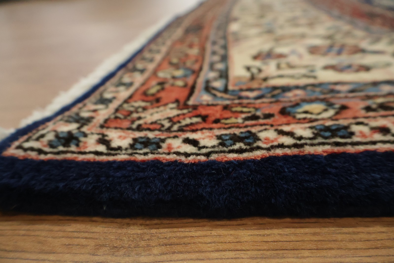 Animal Design Blue Area Rug 7×11 Ft Handmade Oriental Floral Wool Carpet