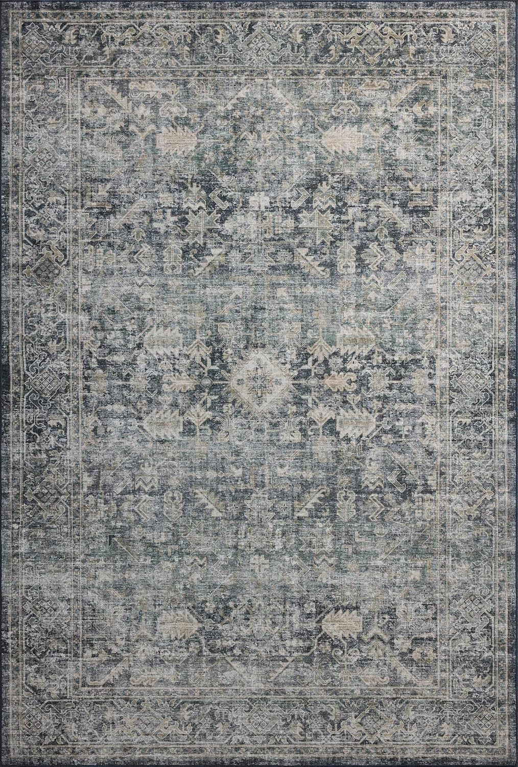 Loloi Amber Lewis Josie Collection JOS-01 Ocean/Natural 2′-6″ X 12′-0″, .13″ Pil