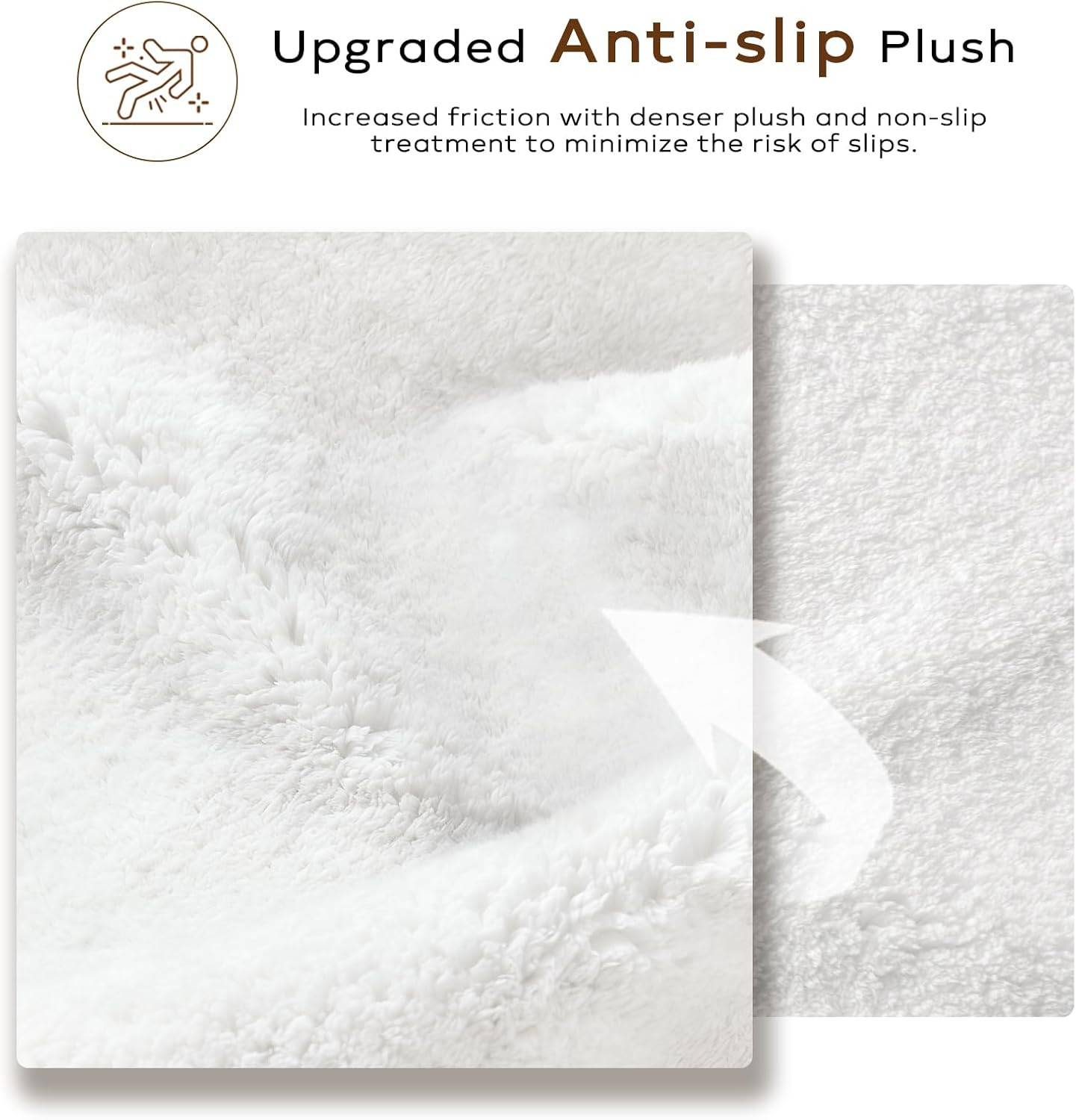 Ashler Faux Fur Rug, Upgraded Soft Faux Rabbit Fur White Area Rugs, 2 x 6 Feet,