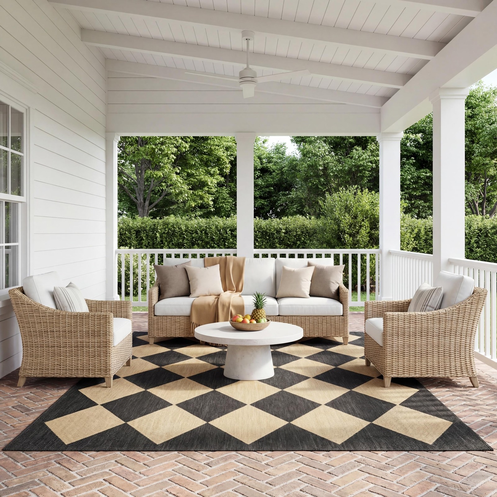 Outdoor Performance Collection Sabina Dark Grey/Ivory, 2′ x 6′, Soft, High Tr…