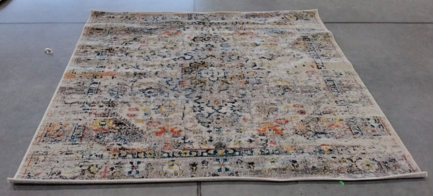 CREAM 6′-7″ X 6′-7″ Square Back Stain Rug, Reduced Price 1172724683 MAD474B-7SQ