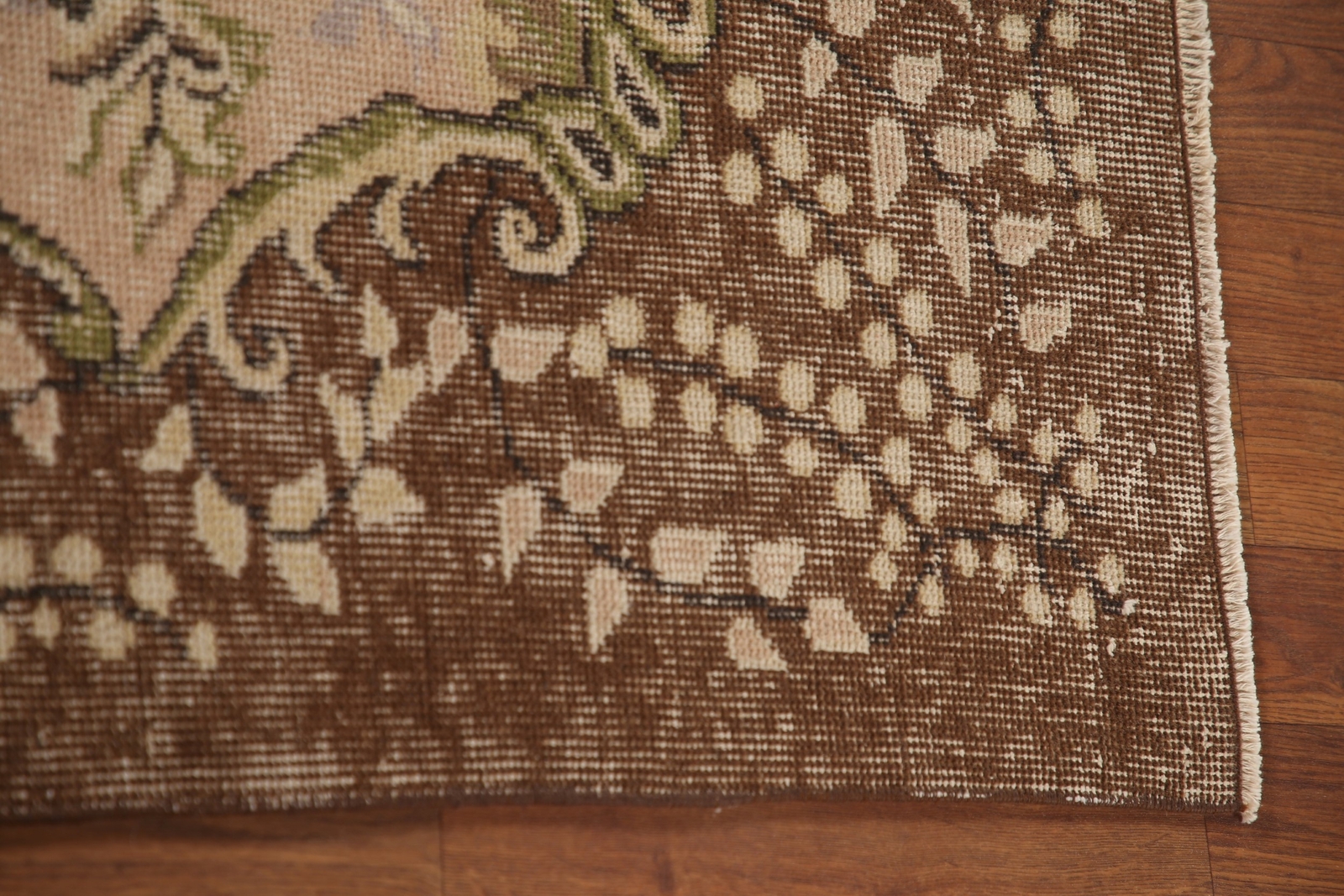Vintage Handmade Floral Sparta Turkish Area Rug 6×10 Hand-knotted Wool Carpet