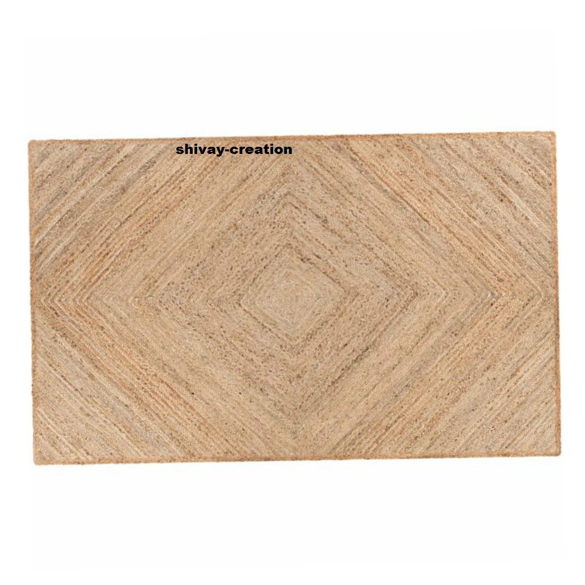 Rug 100% Natural Jute Runner Braided style Handmade Rug Home Living area Carpet