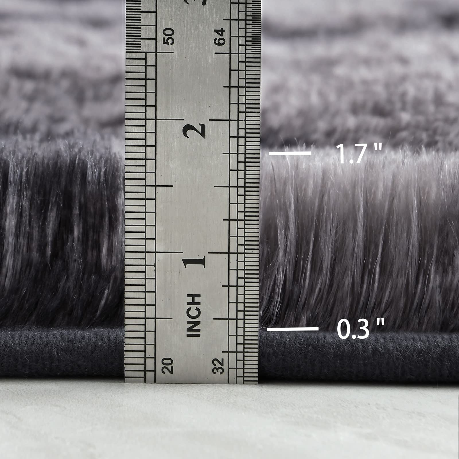 Hutha 5×7 Large Washable Area Rugs for Living Room Tie-Dyed Dark Grey Non-Slip