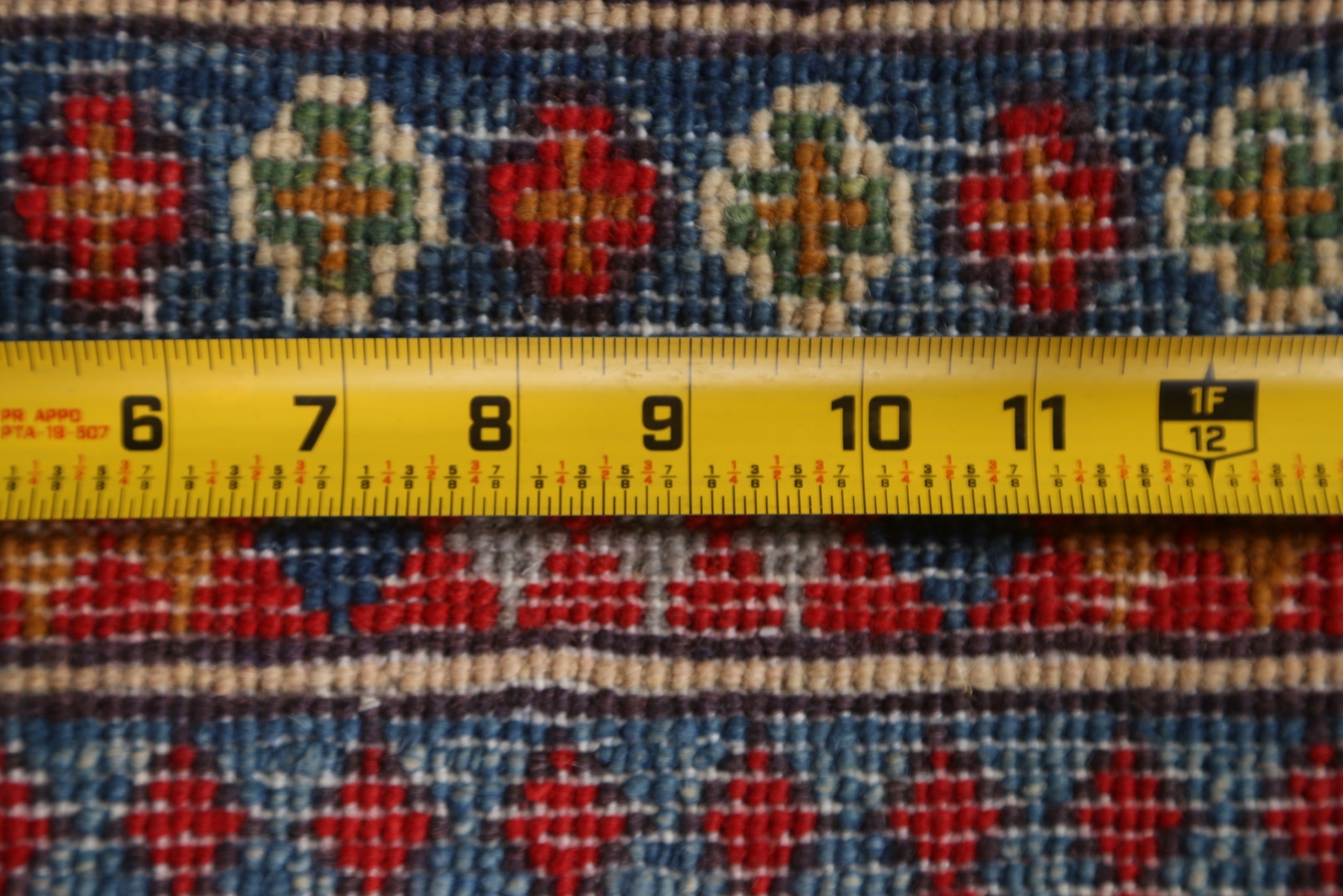 Light Blue Octagon Design Super Kazak Area Rug 8’x10′ For Dining Room Handmade