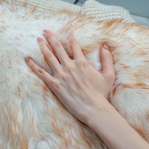 Faux Fur Rug Sheepskin Shag Fluffy Fuzzy 3×4 ft Rugs for Bedroom Bedside Bed