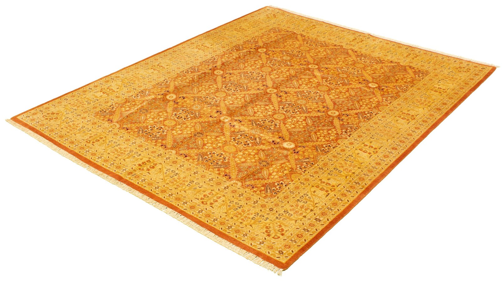 Traditional Hand-knotted Carpet 8’0″ x 10’1″ Wool Oriental Area Rug