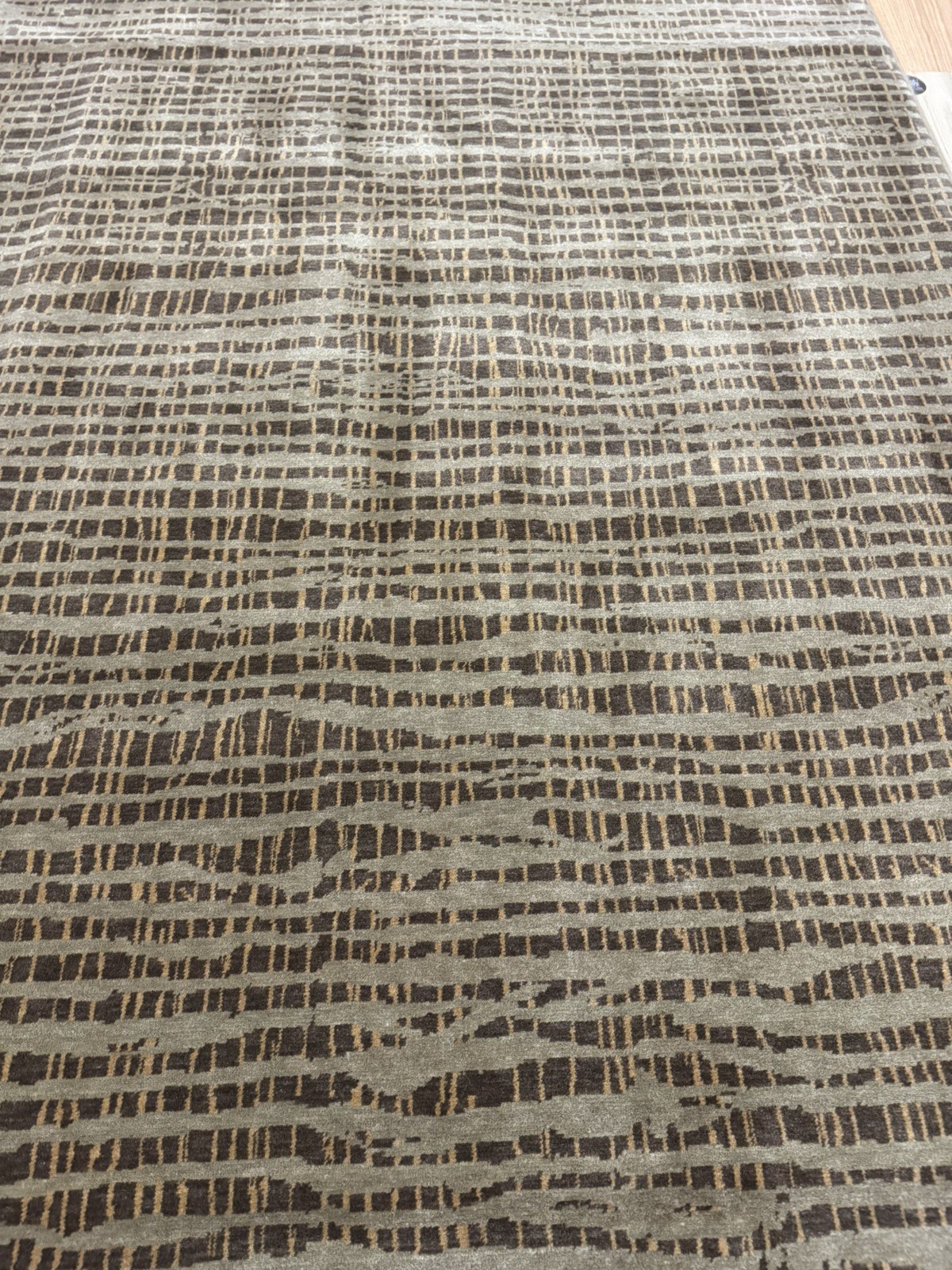 Karastan Sonoma Coll. Common Threads/Walnut 5’7×7’11 100% Wool rug ::NEW::
