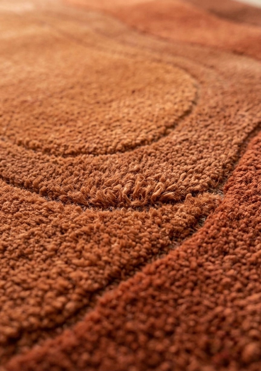 Wool Rugs Modern Irregular Shape Area Rug Hand Tufted Sculpted Contour Carpet