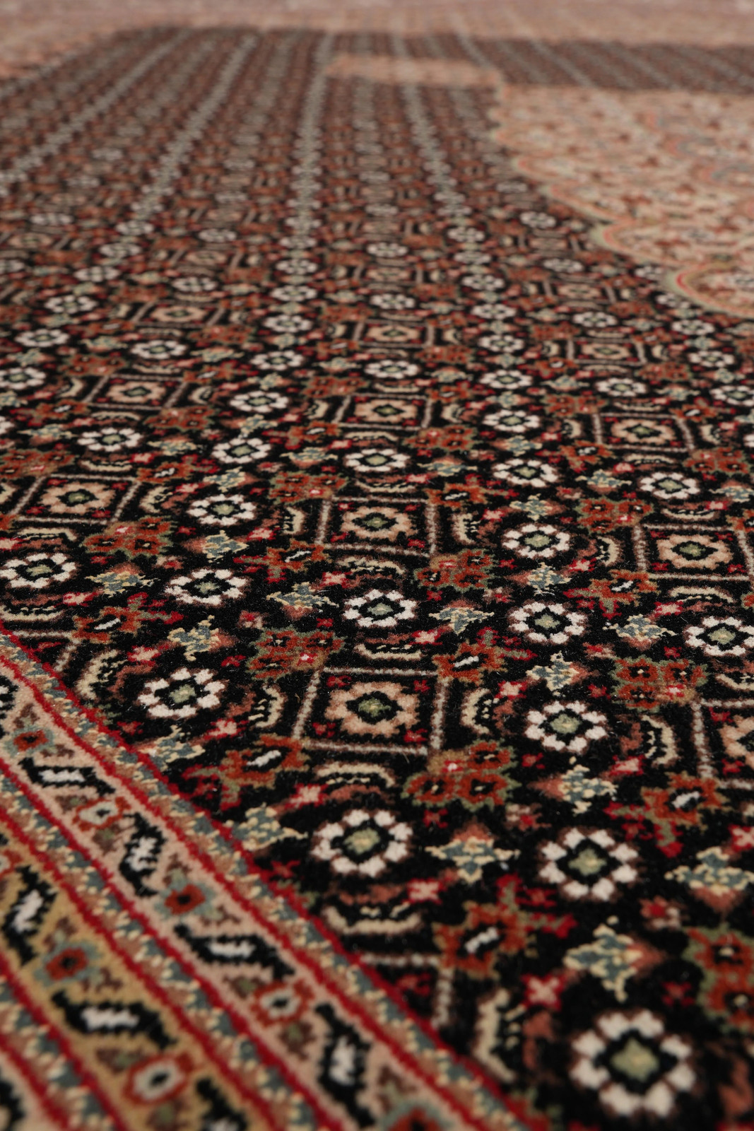 9.8 x 13.2 Wool and Silk Mahii Tabriiz Rug #F-4163
