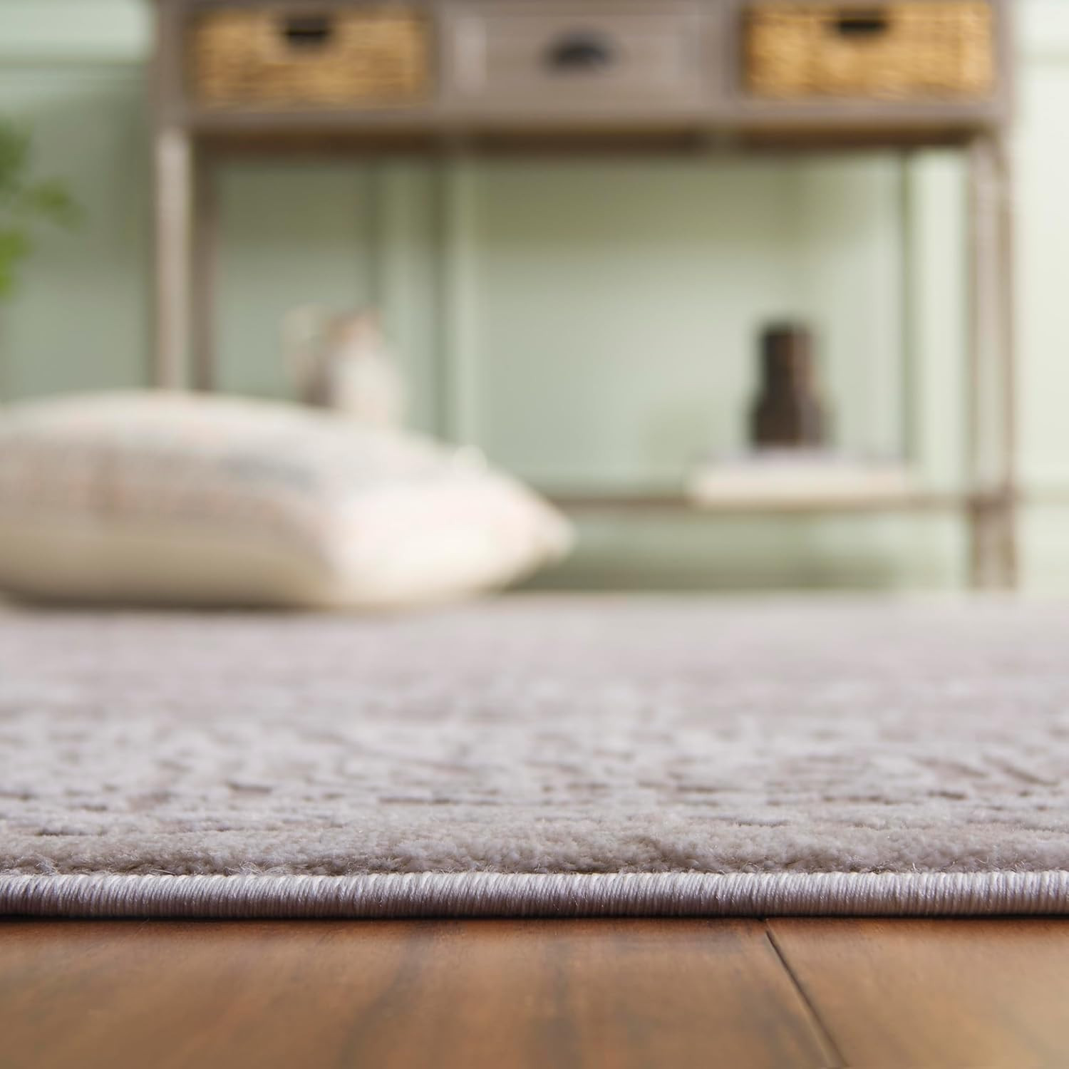 Beige & Cream Round Area Rug – Non-Shedding, Easy Clean for Any Room