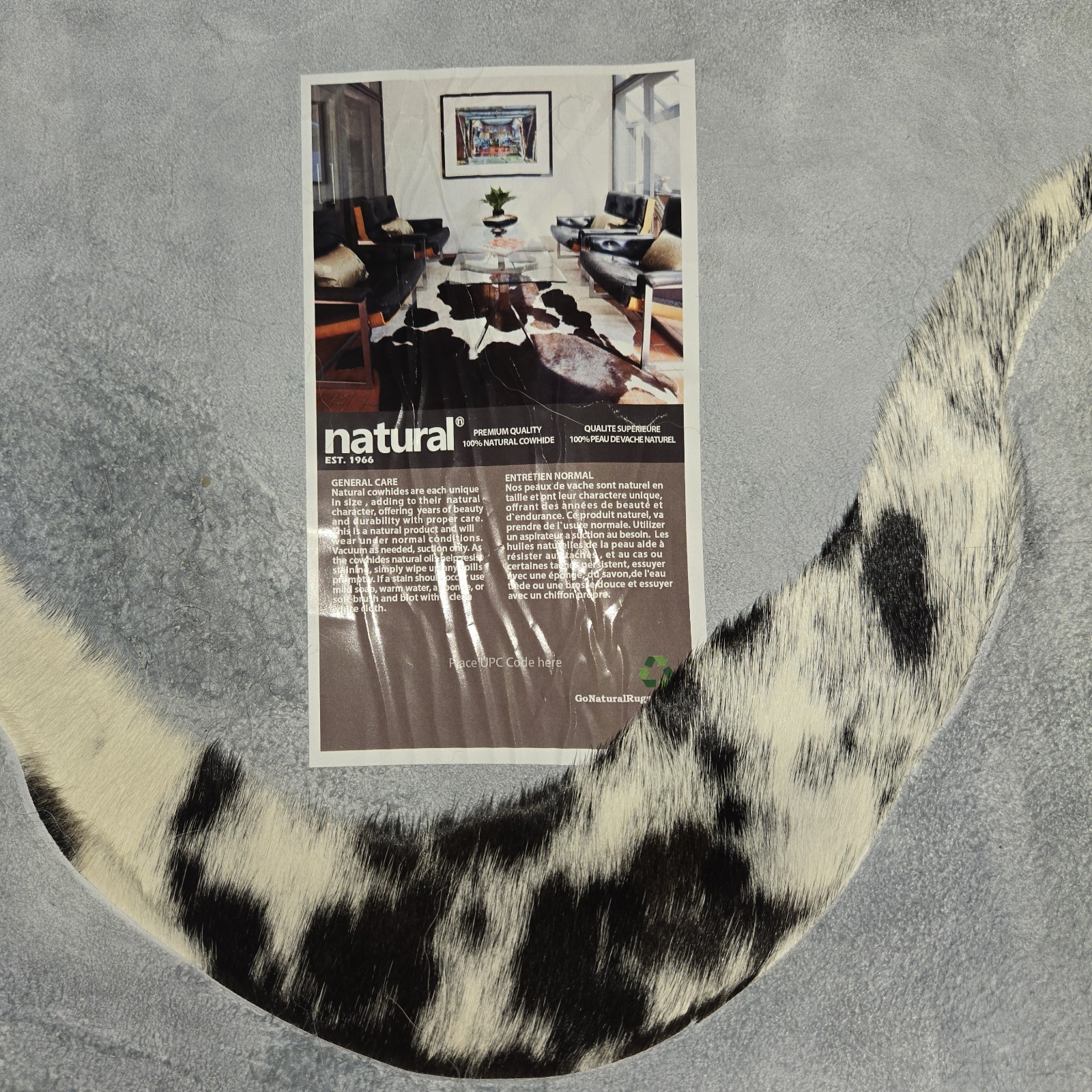 Abhinav 6′ x 7′ Black and White Cowhide Cowhide Area Rug