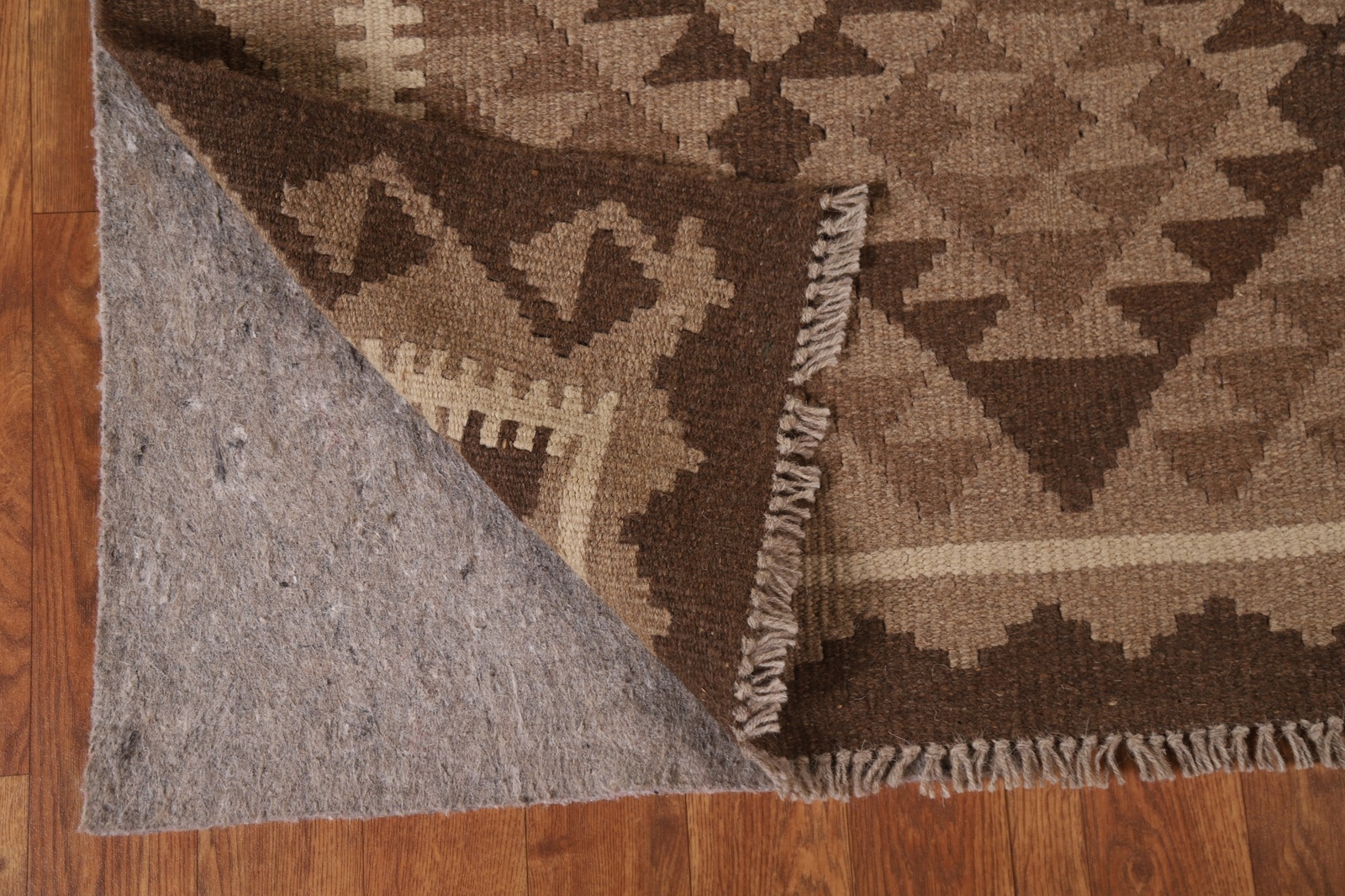 Nomadic Reversible Kilim Geometric Area Rug Wool Hand-woven Tribal Carpet 5’x8′