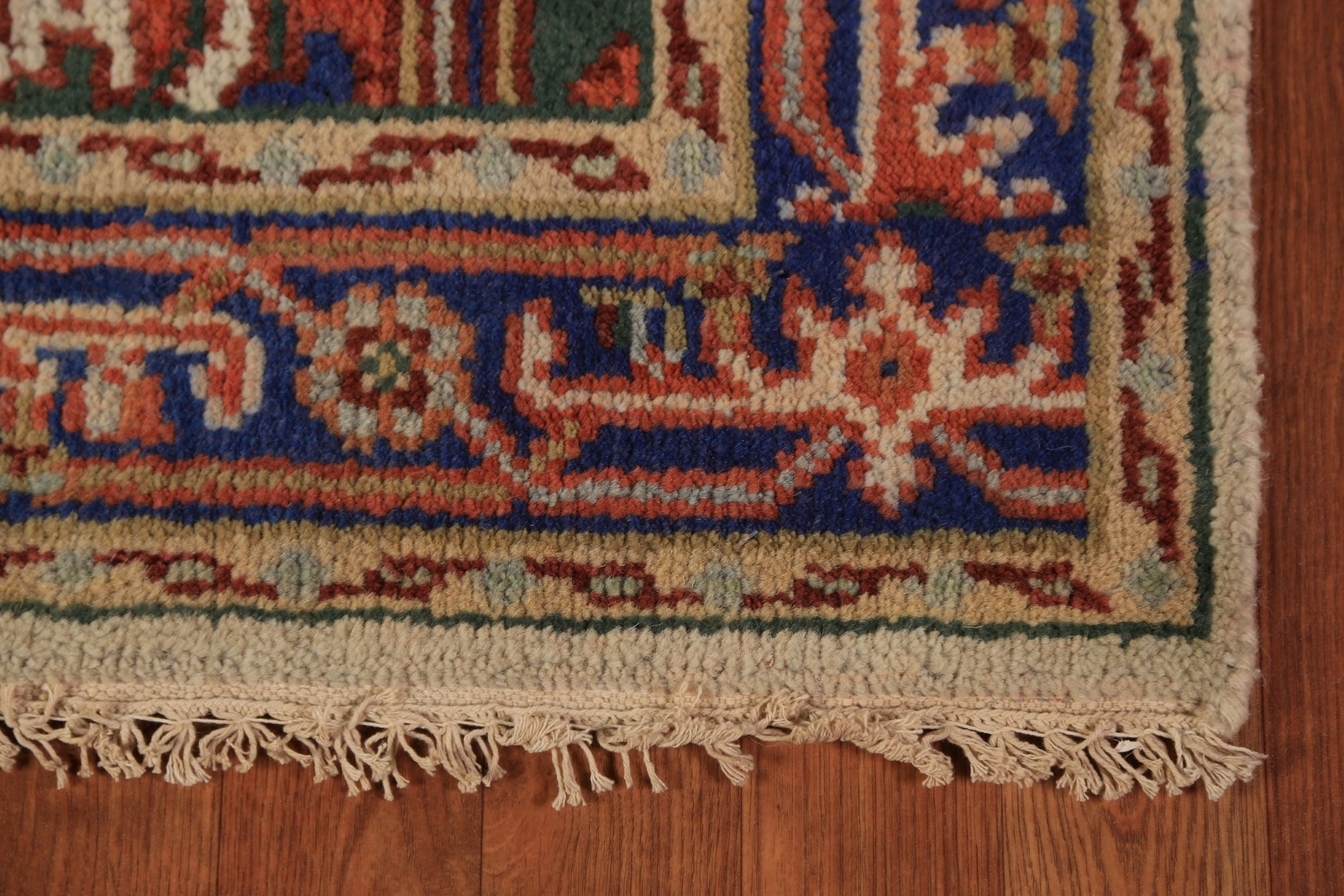 Heriz Serapi Ivory Hand-Knotted Indian Carpet in Wool 5′ 1″ x 3′ 0″
