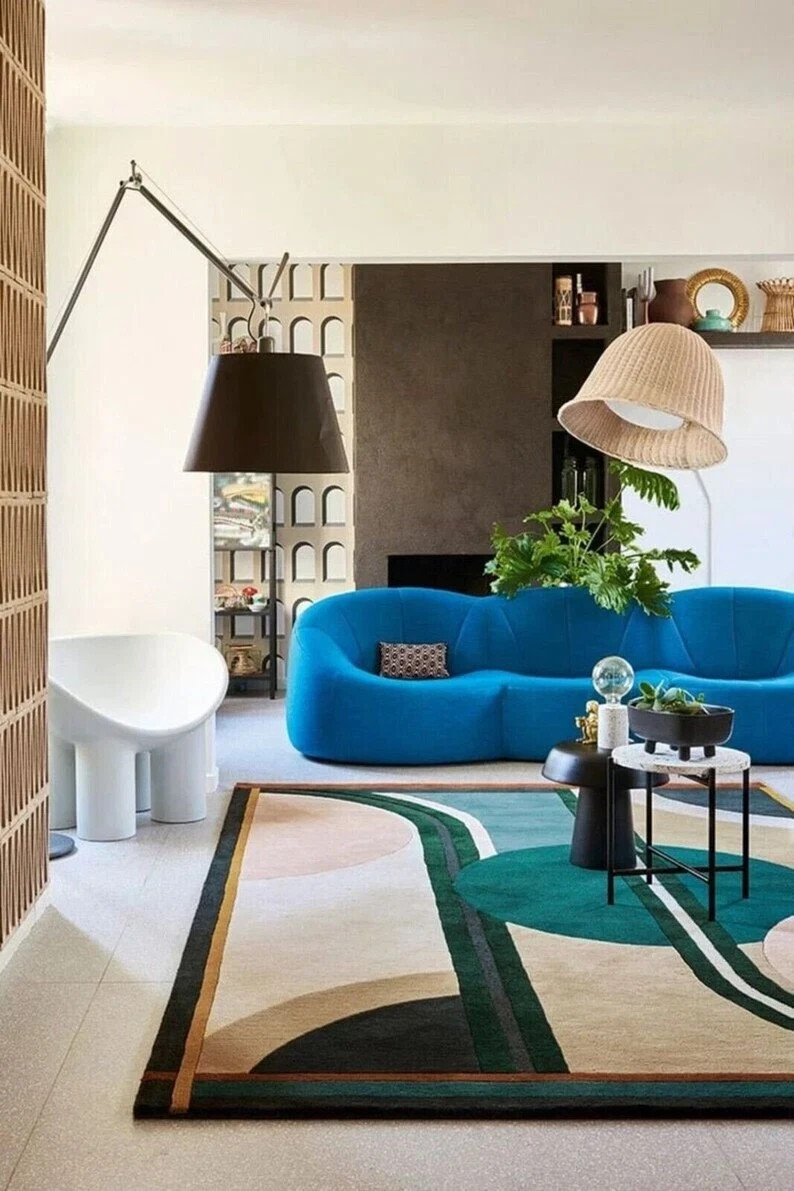 New Modern Handmade Designer Rug Premium Luxury Hand Tufted Area Carpet Decor
