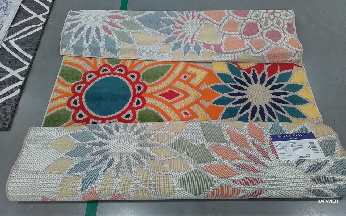 IVORY / ORANGE 5′-3″ x 7′-6″ Flaw in Rug, Reduced Price 1172806412 CBN328A-5
