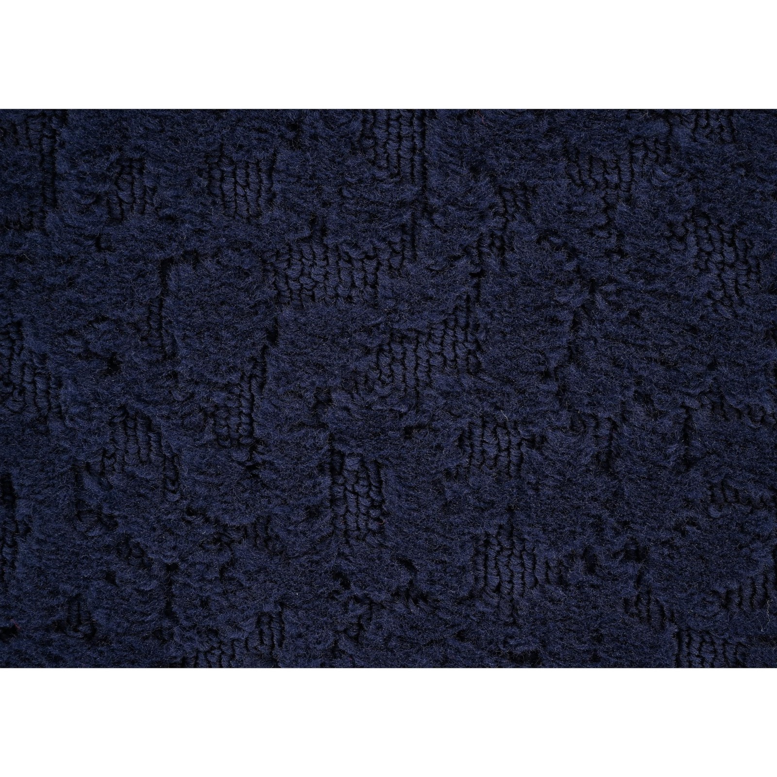 Garland Rug Ivy 3 Ft. X 12 Ft. Navy Blue Floral Solid Color Area Rug – Durable