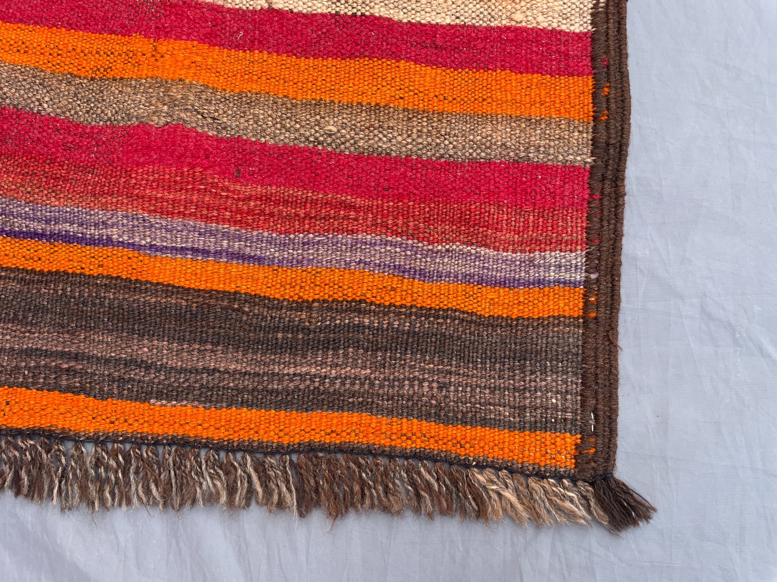 1’7 x 8 Ft Colorful Ghalmori Kilim Runner – Hallway Runner Boho Style Flatweave