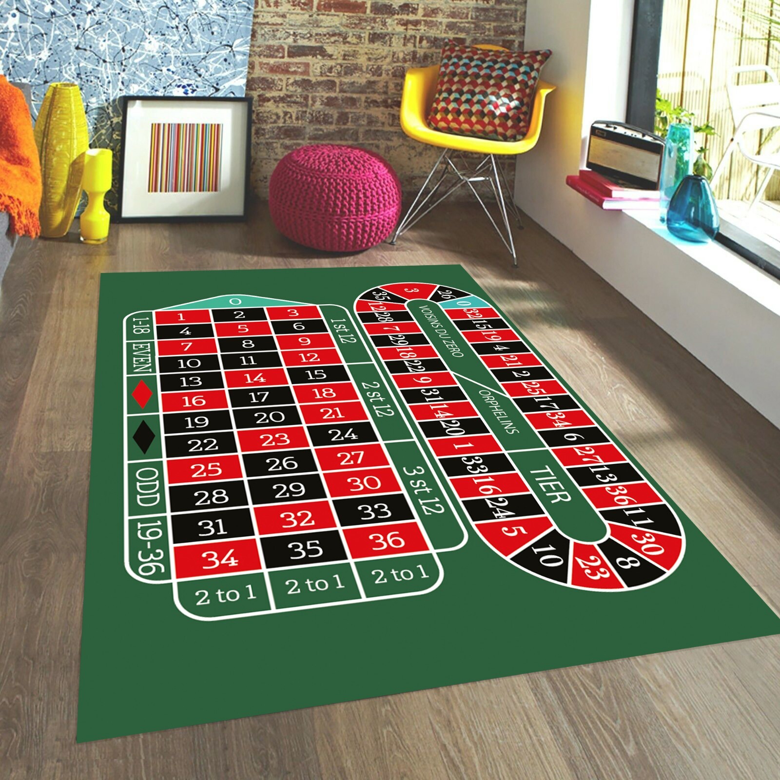 Roulette Table, Roulette Gambling Table Décor, Game Club Decor, Roulette print