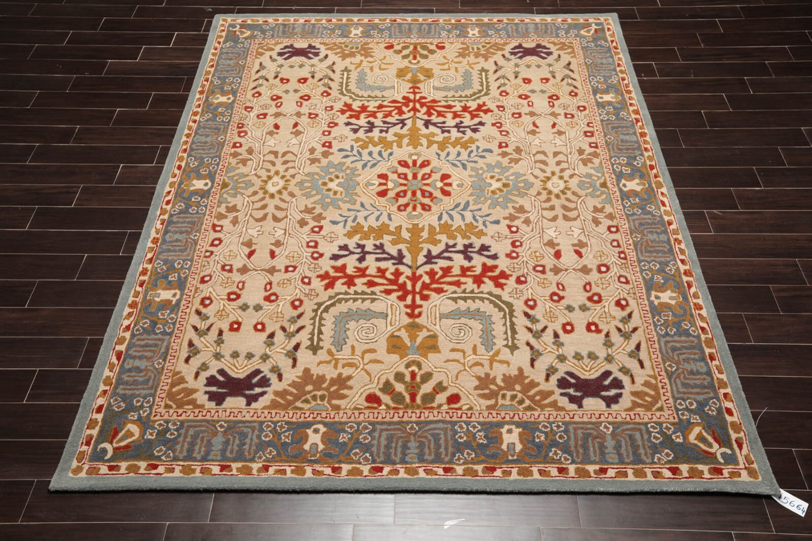 Multi Sizes Handmade 100% Wool Arts & Craft Transitional Oriental Area Rug Beige