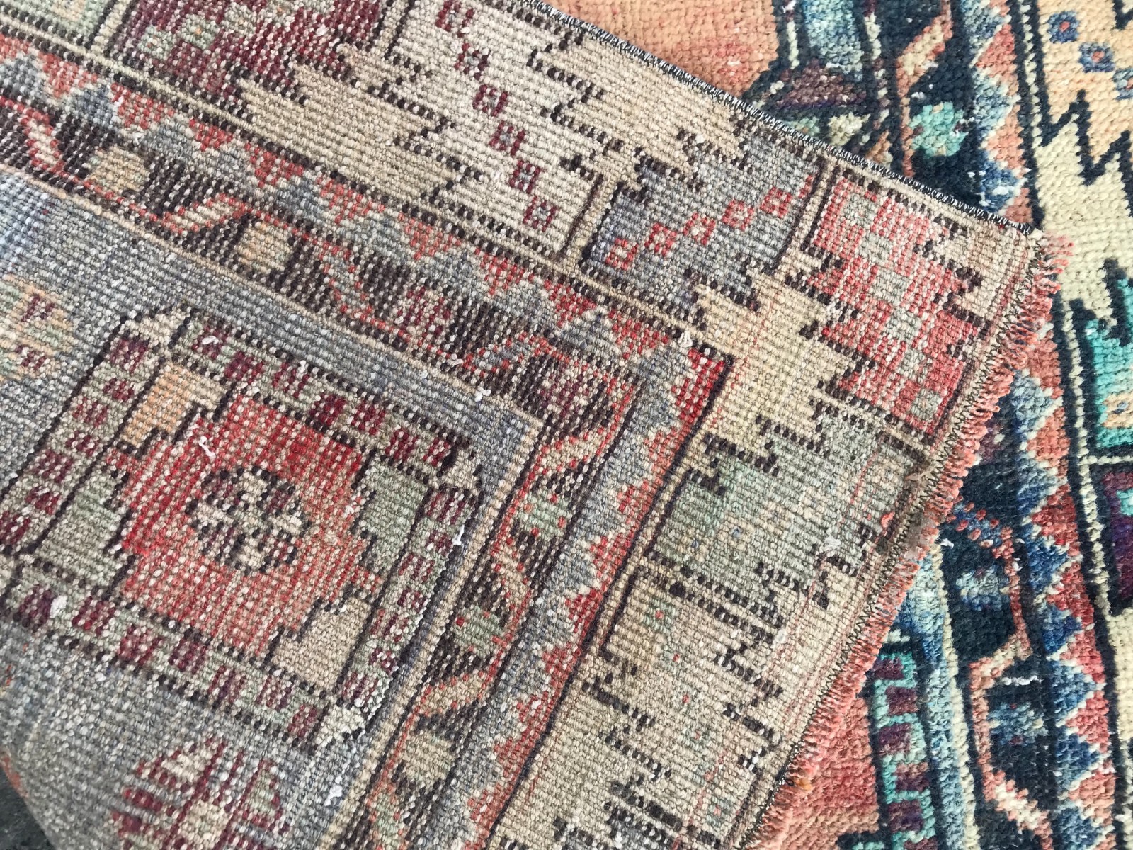 Bohemian Area Rug Handmade Wool Rug Turkish Vintage Traditional Rug 2,9 x 5,2 ft