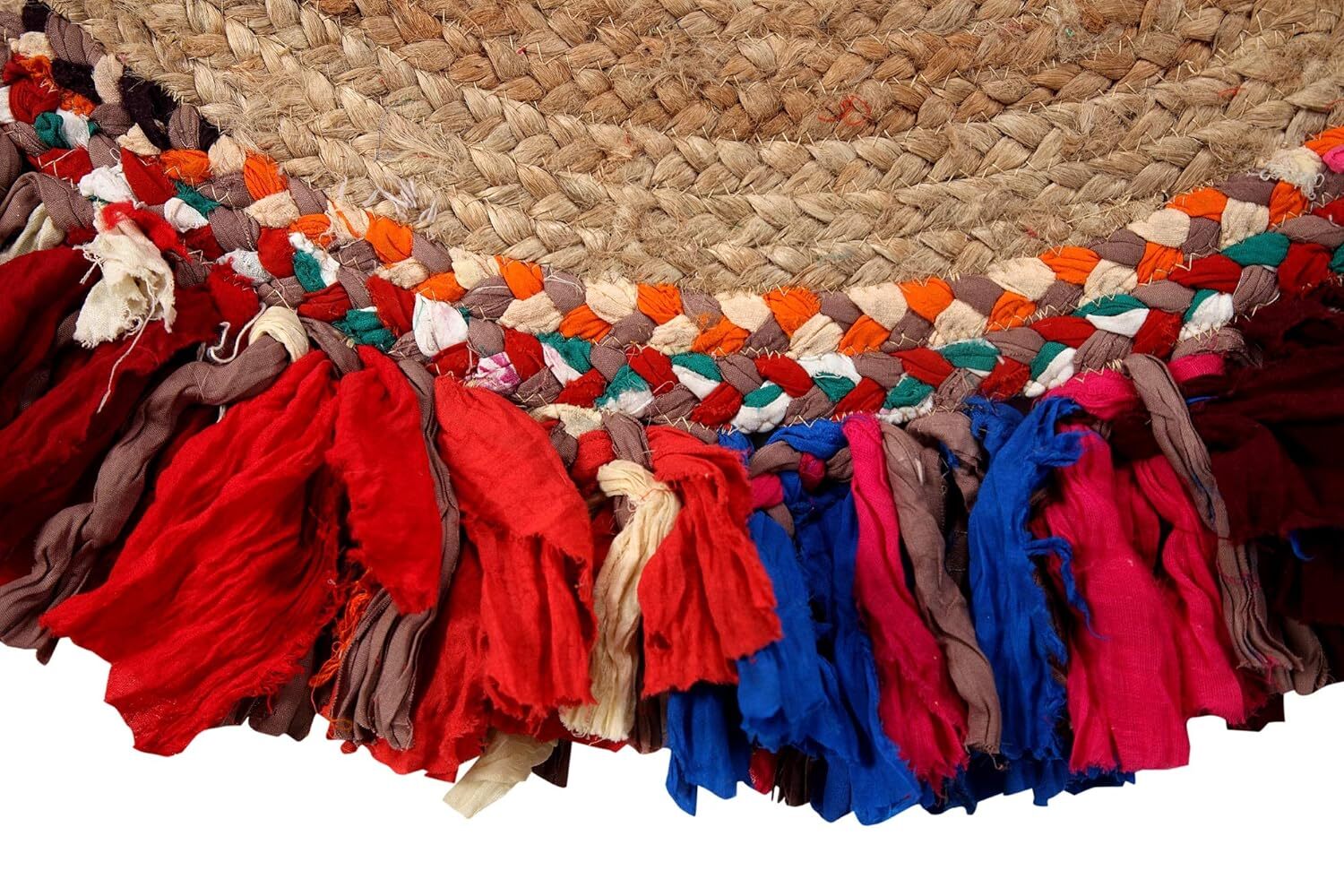 Rug Jute Runner 100% Natural Farmhouse Braided Area Rag Rug Hardwood Floors Mats