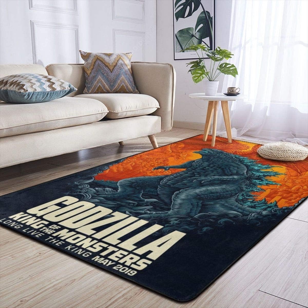 Home Decor Area Rug, Godzilla King of The Monsters King Ghidoran Rug