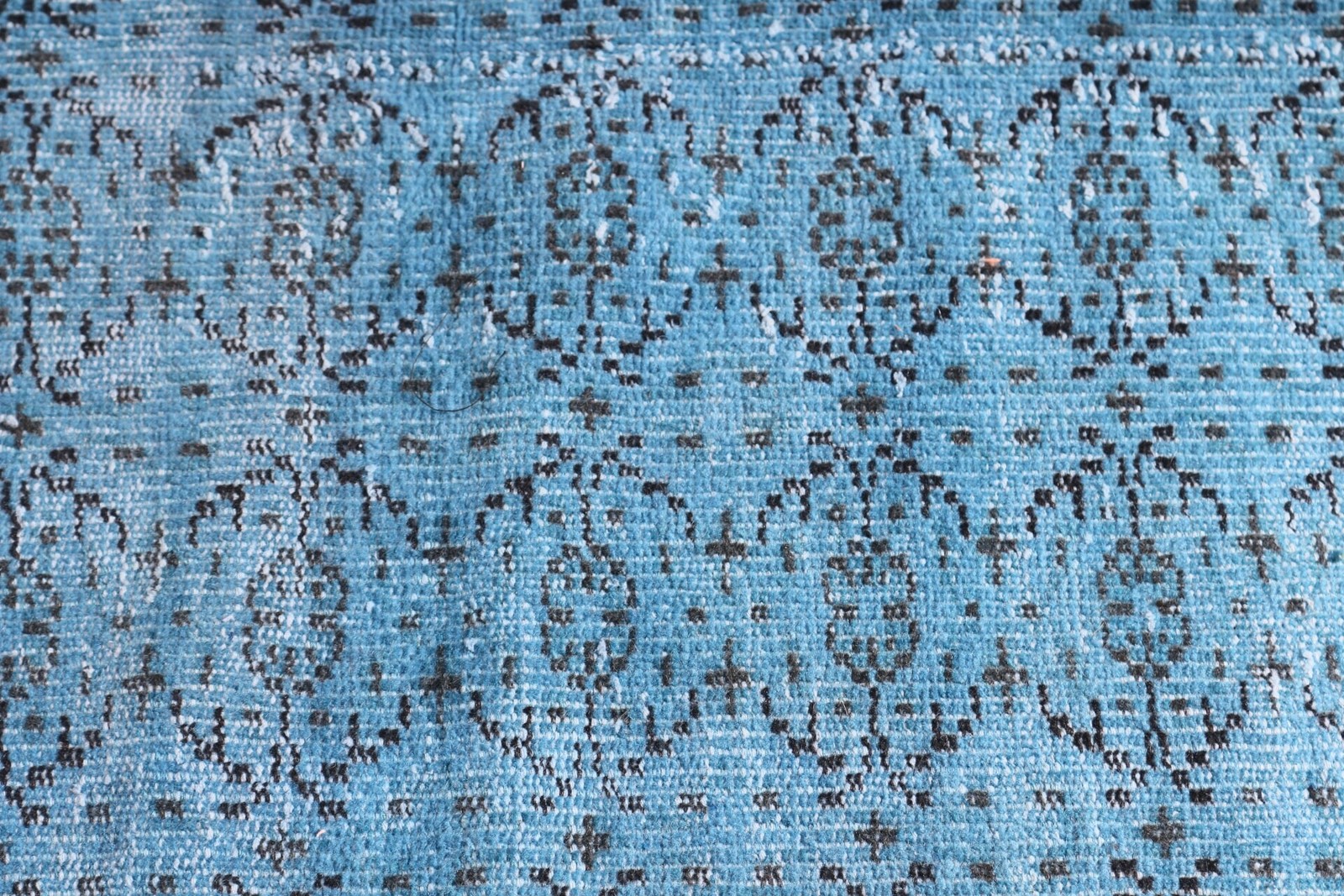 4,9×8,9 ft Rug, Vintage Turkish Rug, Blue Wool Rug