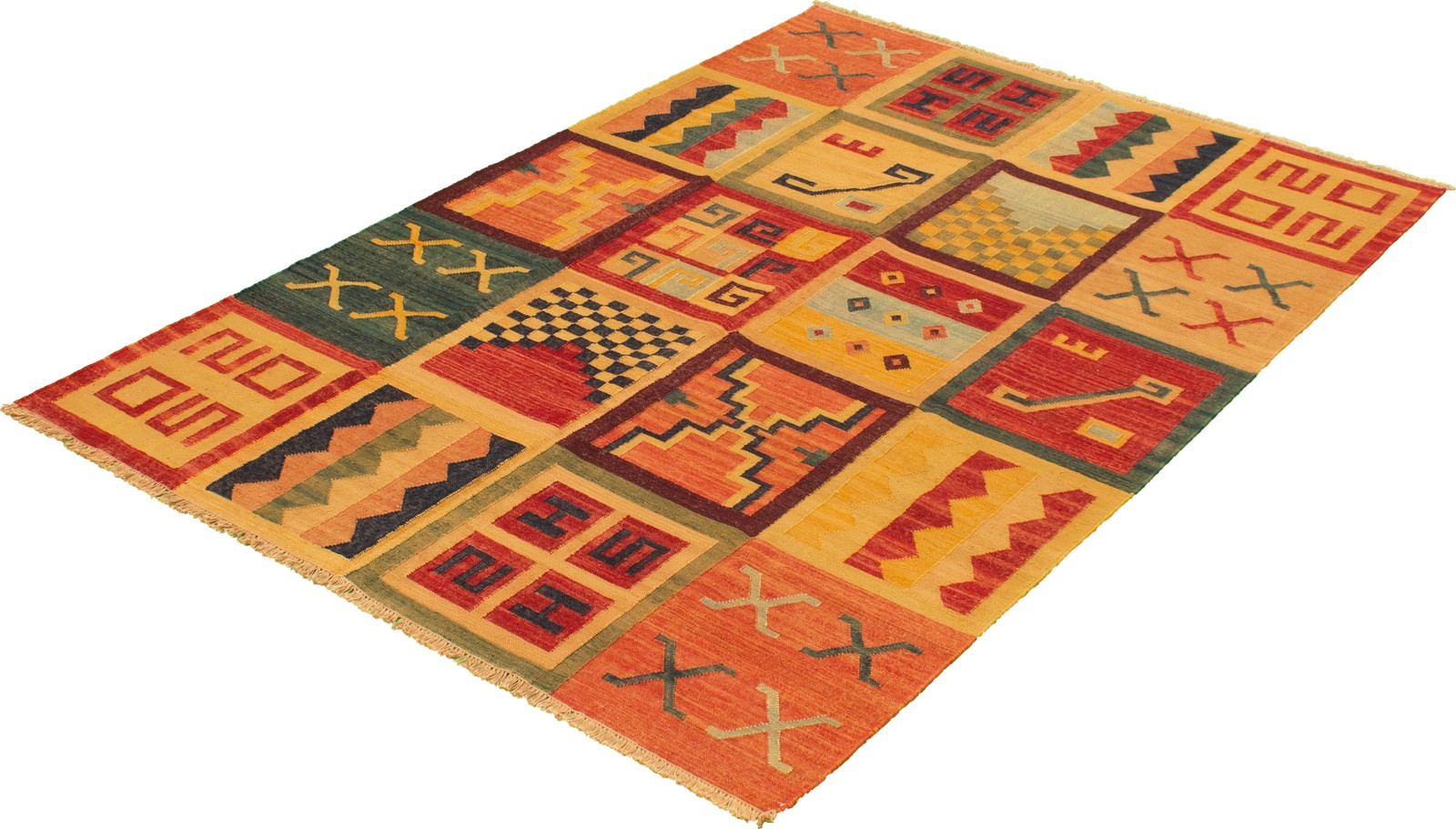Vintage Hand Woven Area Rug 6’0″ x 9’2″ Traditional Wool Oriental Carpet