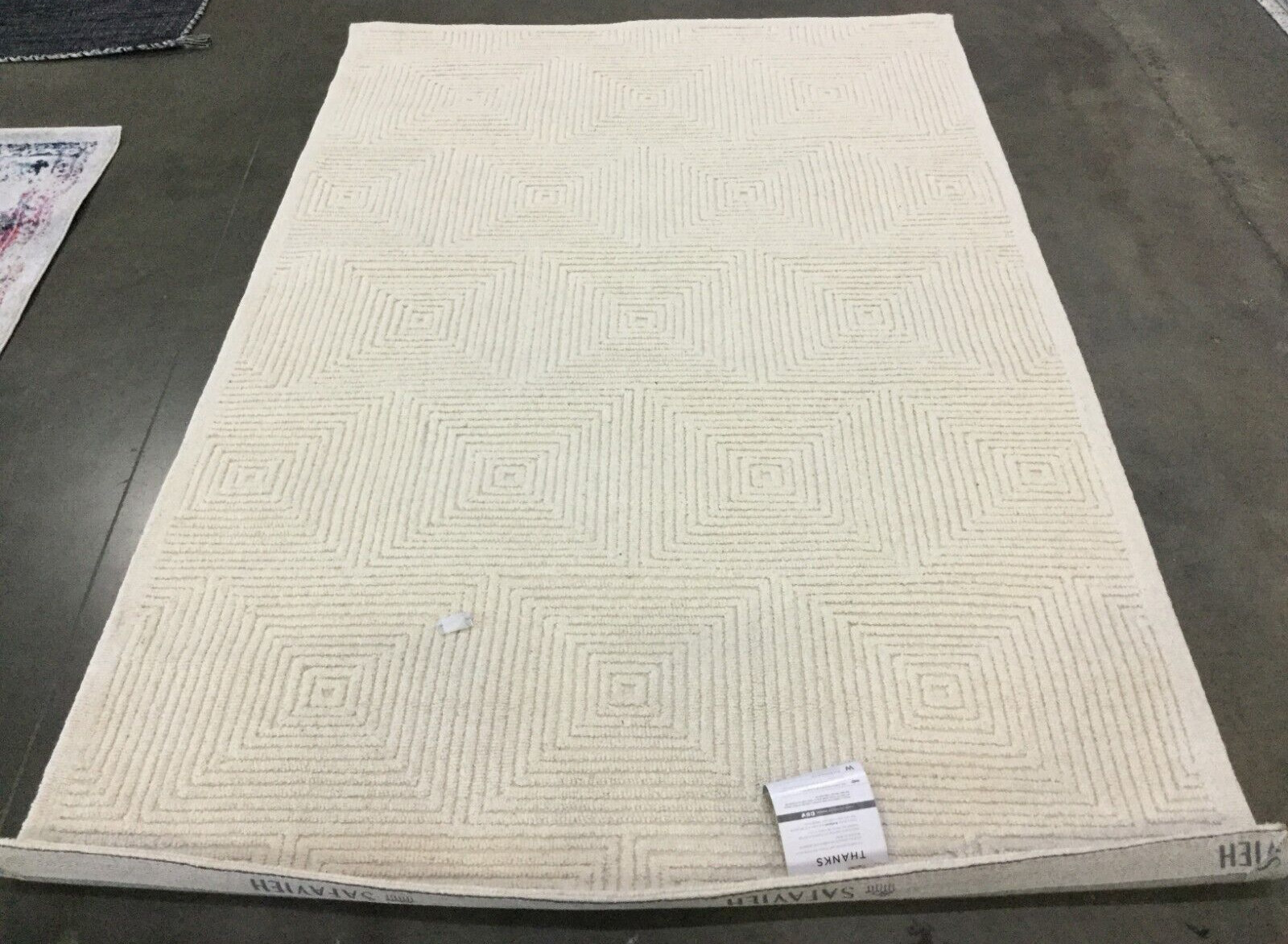 IVORY 5′ X 8′ Flaw in Rug, Reduced Price 1172661913 TXT102A-5