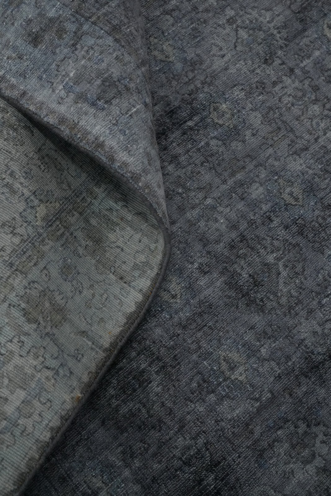 Handmade Silk Carpet Charcoal Oushak Area Rug 6×8 Ft Contemporary Oriental Rug